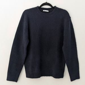 Zara Navy Crew Neck Sweater